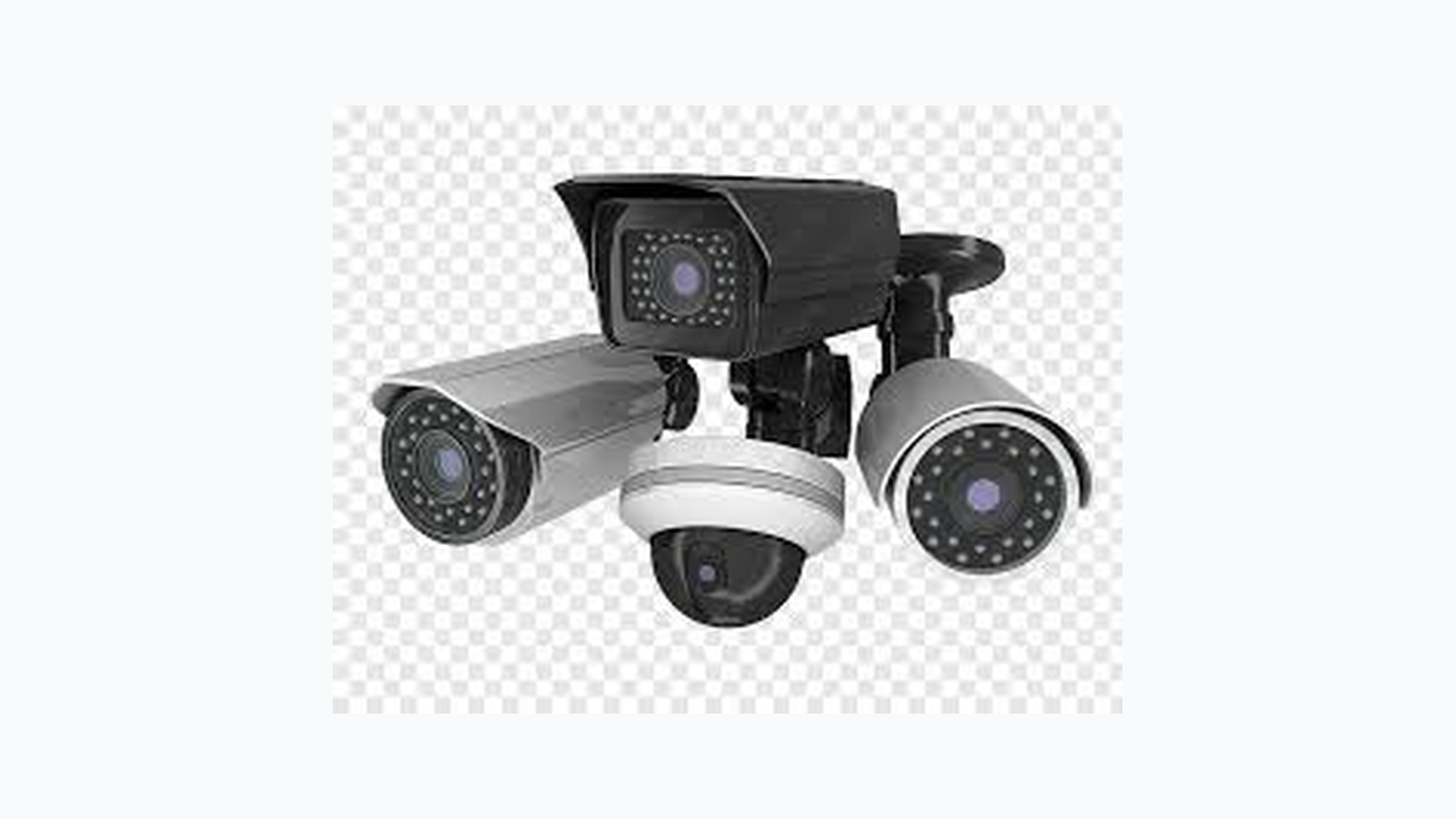 Conjunto de câmaras de segurança bullet e dome.